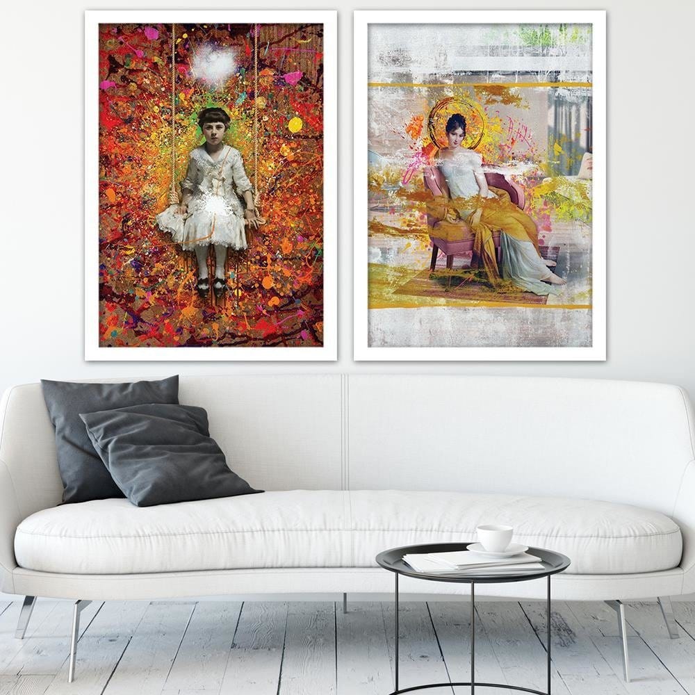 Glezna baltā rāmī - The Swing Home Trends DECO