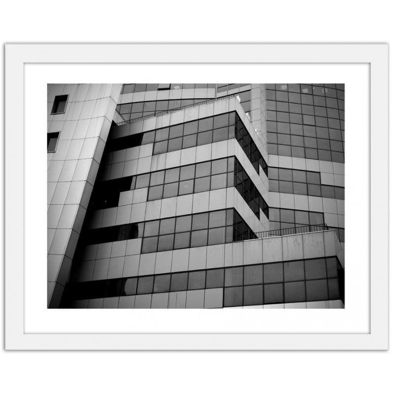 Glezna baltā rāmī - The windows of the skyscraper Home Trends DECO