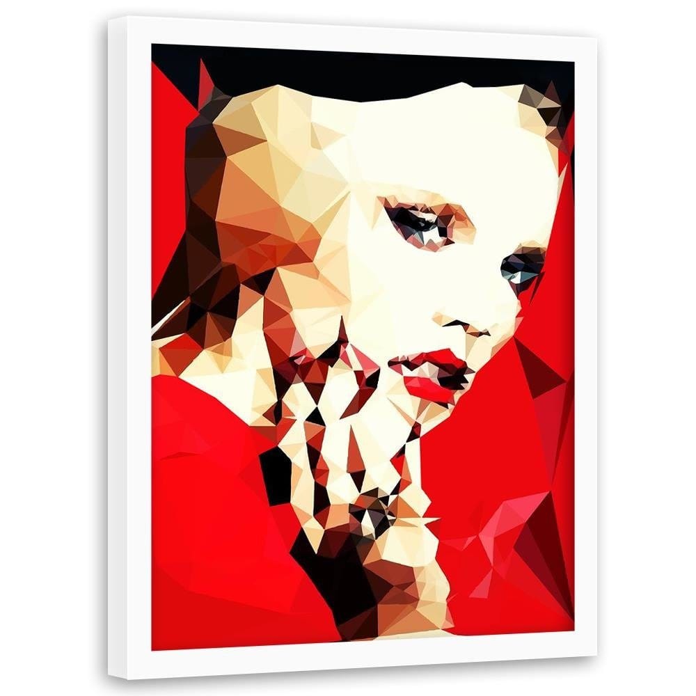 Glezna baltā rāmī - The Woman In Red Home Trends DECO