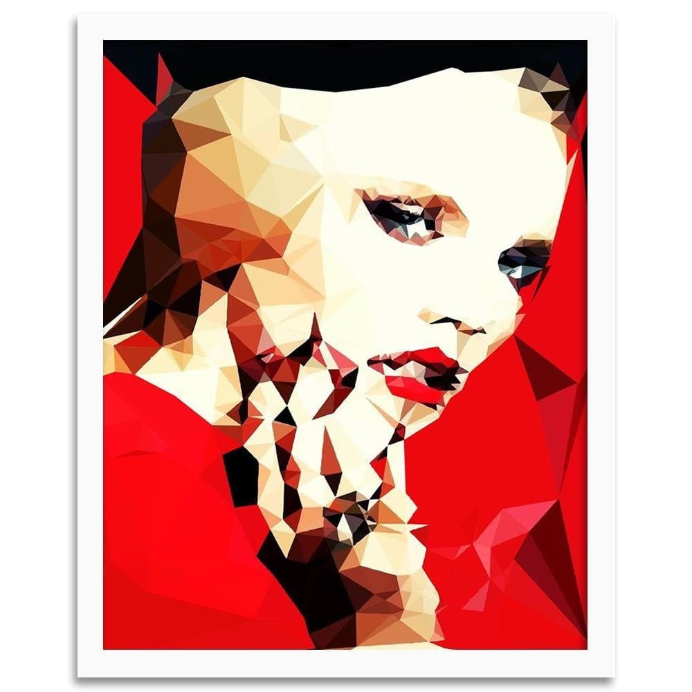 Glezna baltā rāmī - The Woman In Red Home Trends DECO