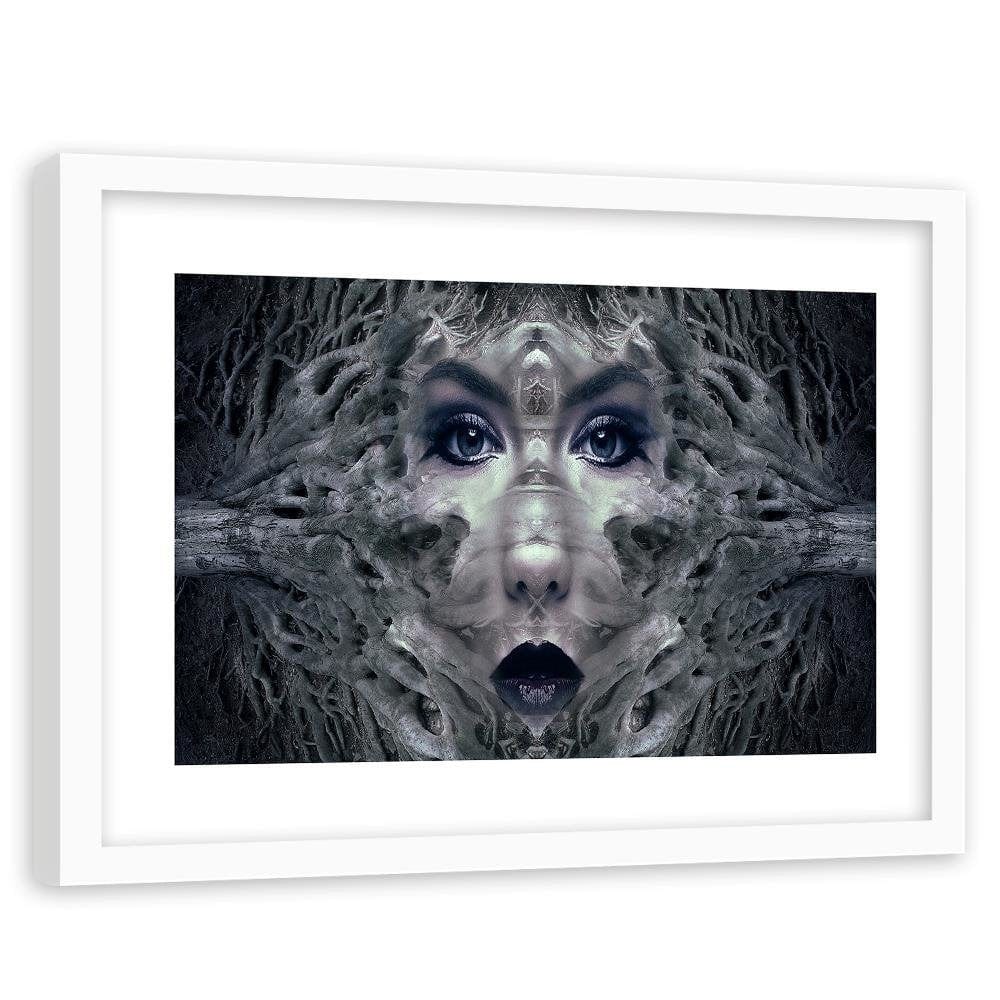 Glezna baltā rāmī - The Woman's Face Fantasy Home Trends DECO