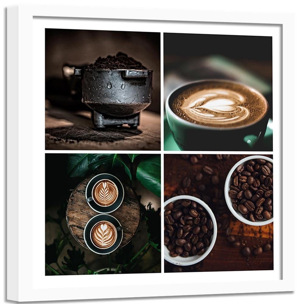 Glezna baltā rāmī - Theme Of Coffee In The Kitchen Home Trends DECO