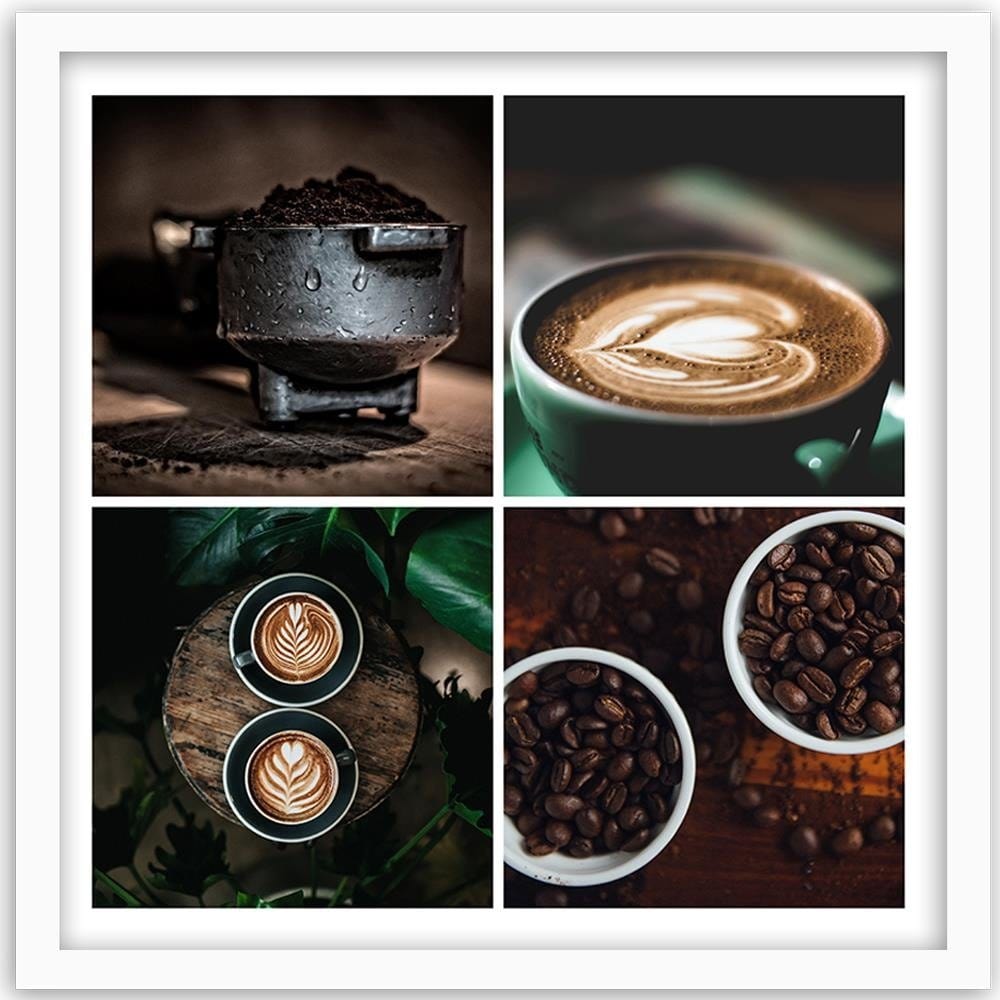 Glezna baltā rāmī - Theme Of Coffee In The Kitchen Home Trends DECO