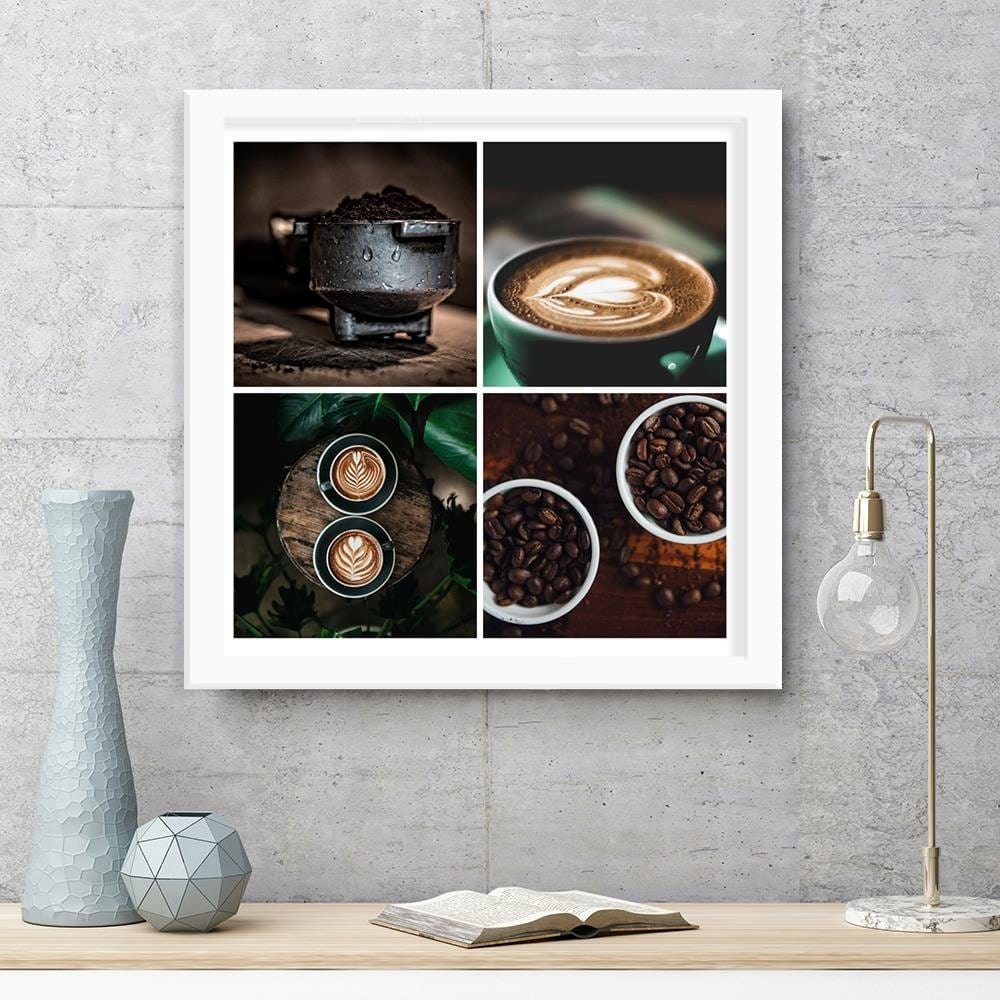 Glezna baltā rāmī - Theme Of Coffee In The Kitchen Home Trends DECO