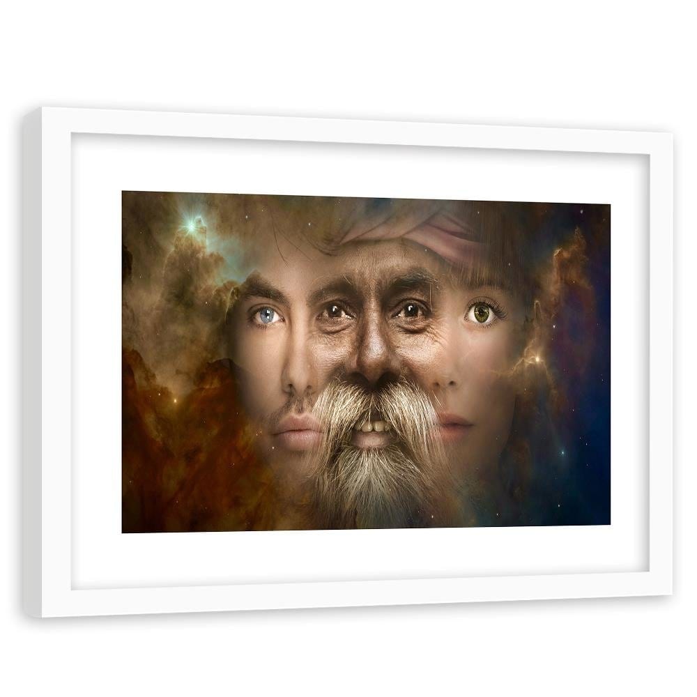 Glezna baltā rāmī - Three Faces Of Fantasy Home Trends DECO