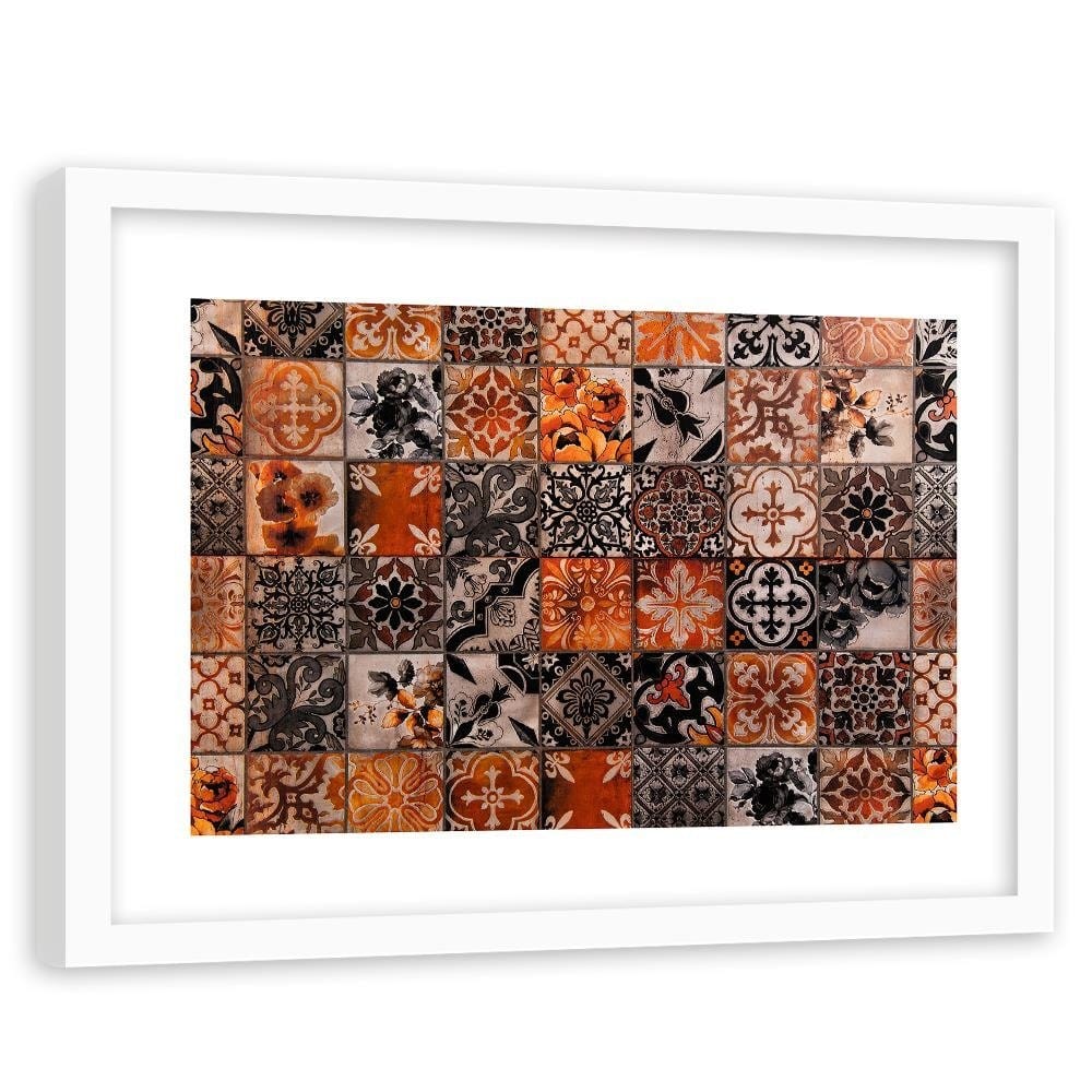 Glezna baltā rāmī - Tiles In Rustic Style Home Trends DECO