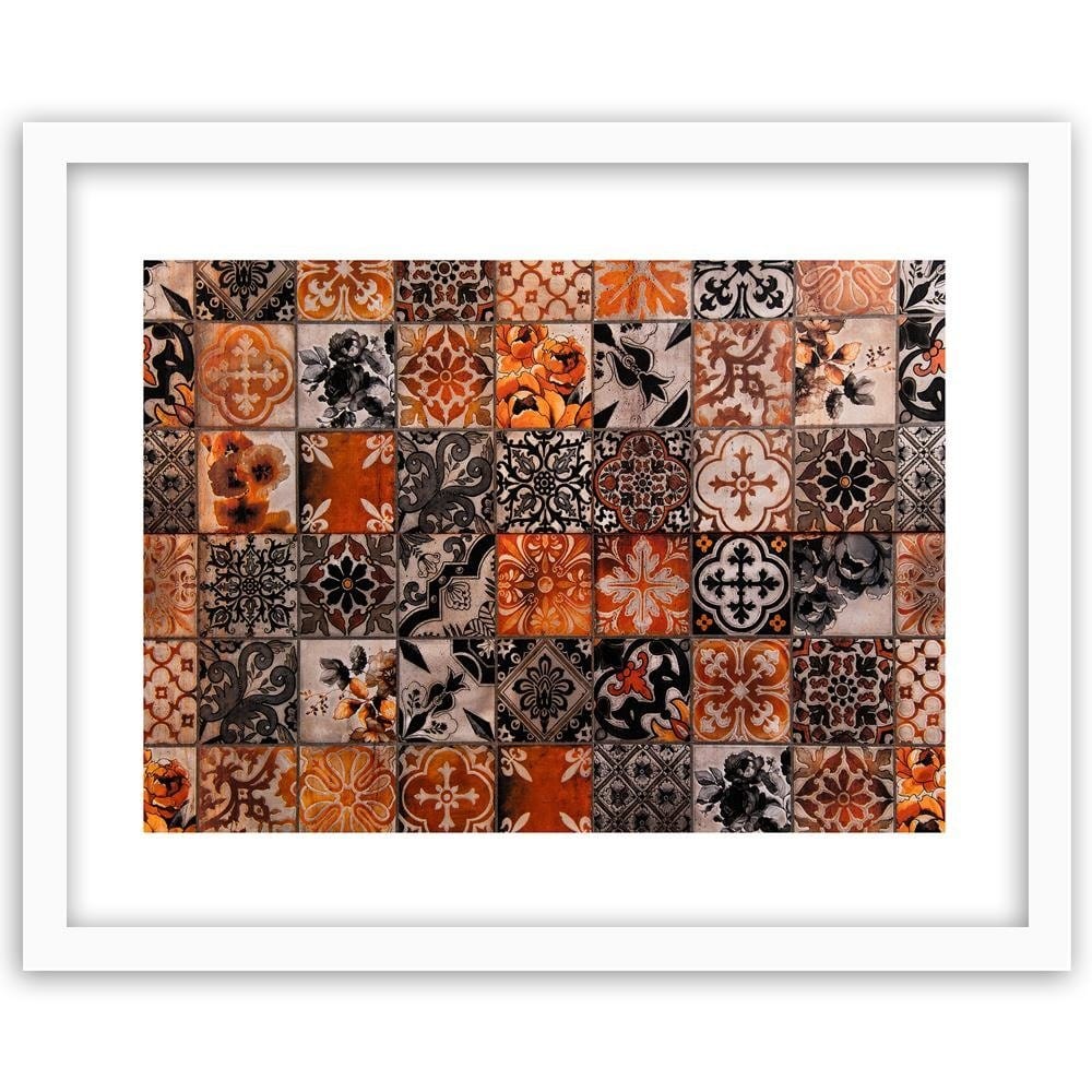 Glezna baltā rāmī - Tiles In Rustic Style Home Trends DECO