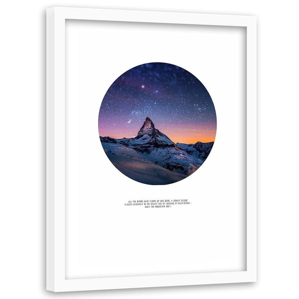 Glezna baltā rāmī - Top And Starry Sky Home Trends DECO