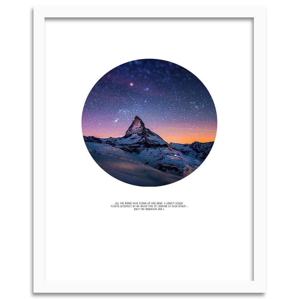 Glezna baltā rāmī - Top And Starry Sky Home Trends DECO