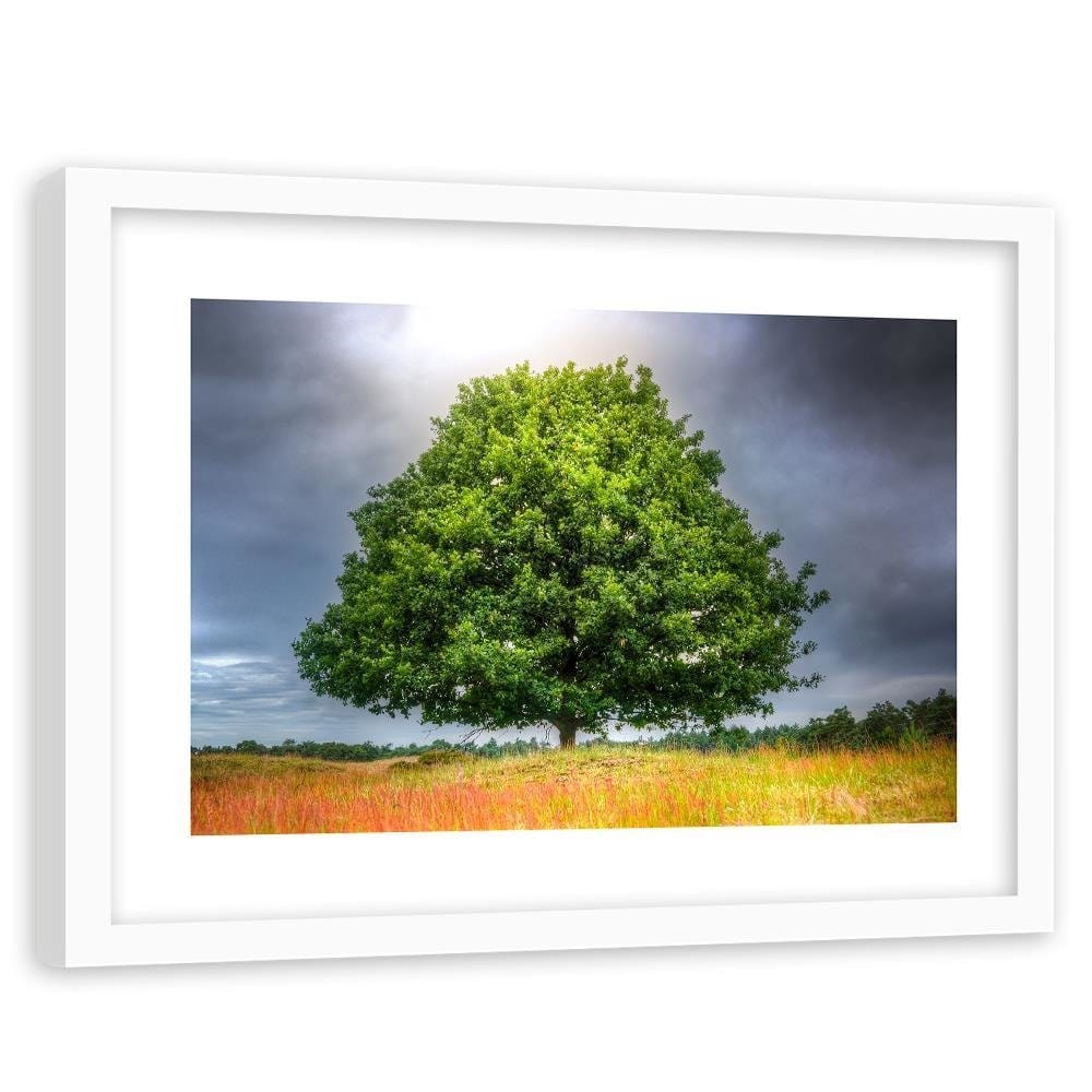 Glezna baltā rāmī - Tree Before The Storm Home Trends DECO