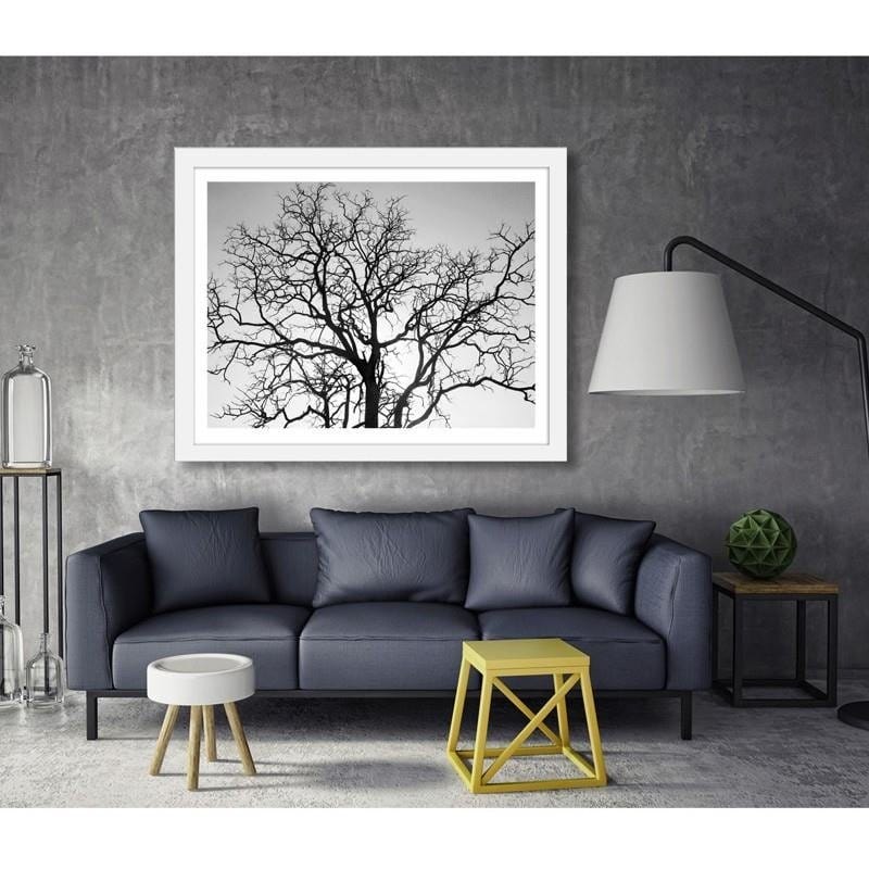 Glezna baltā rāmī - Tree crown Home Trends DECO