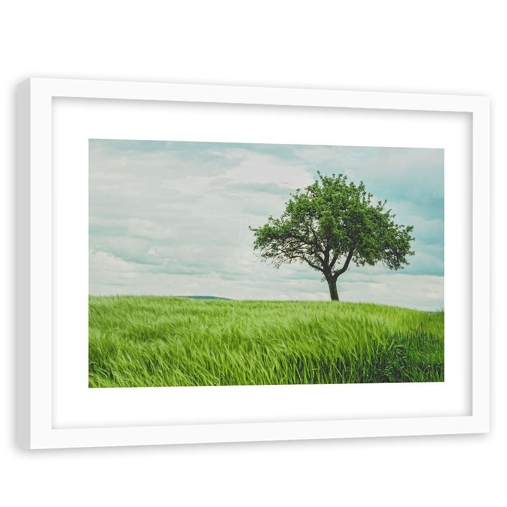 Glezna baltā rāmī - Tree In Half Home Trends DECO