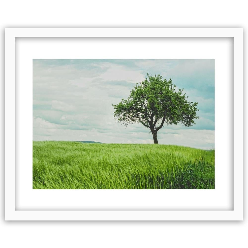 Glezna baltā rāmī - Tree In Half Home Trends DECO