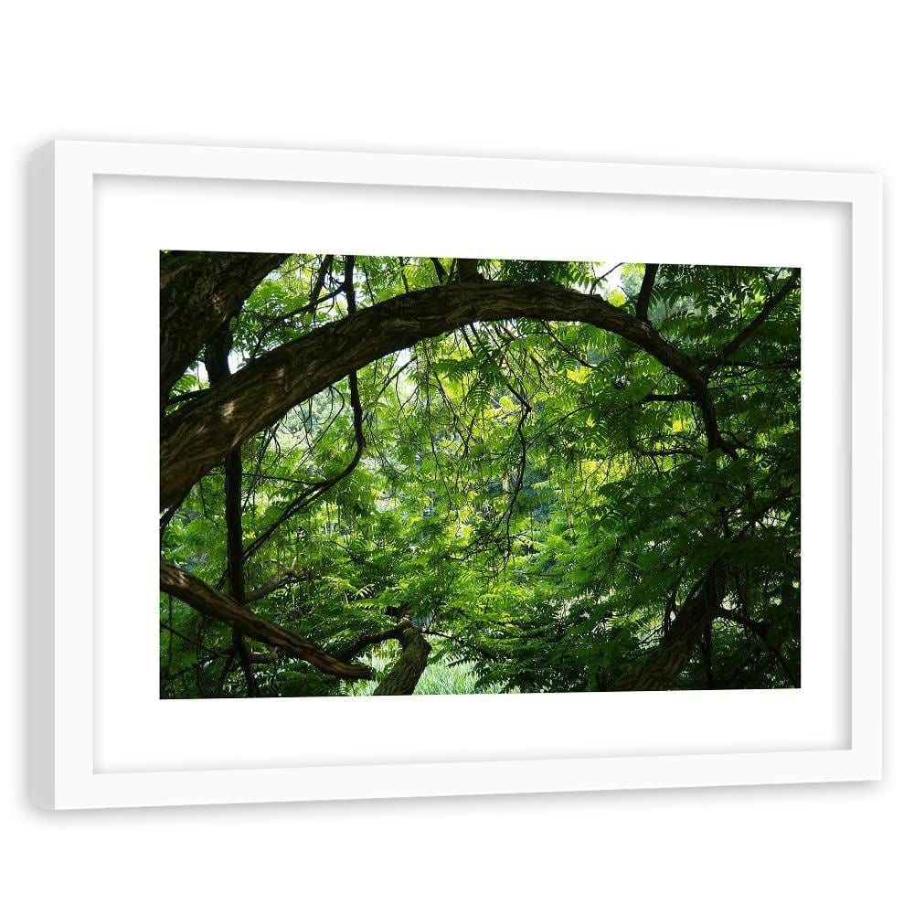 Glezna baltā rāmī - Tree In The Jungle Home Trends DECO