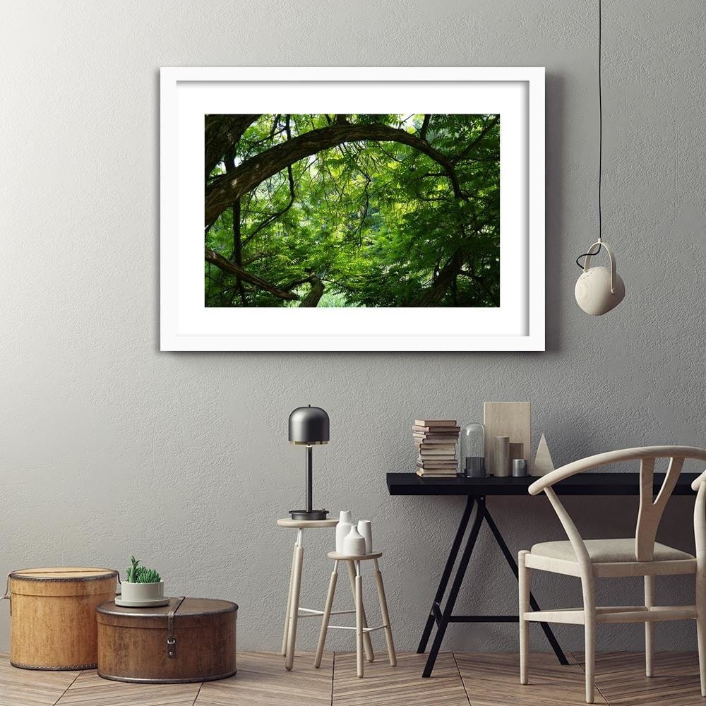 Glezna baltā rāmī - Tree In The Jungle Home Trends DECO