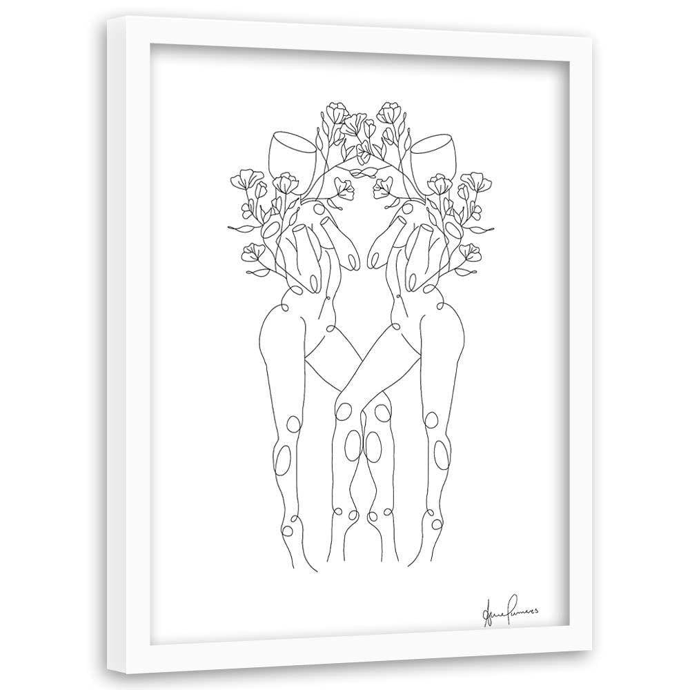 Glezna baltā rāmī - Twins Home Trends DECO