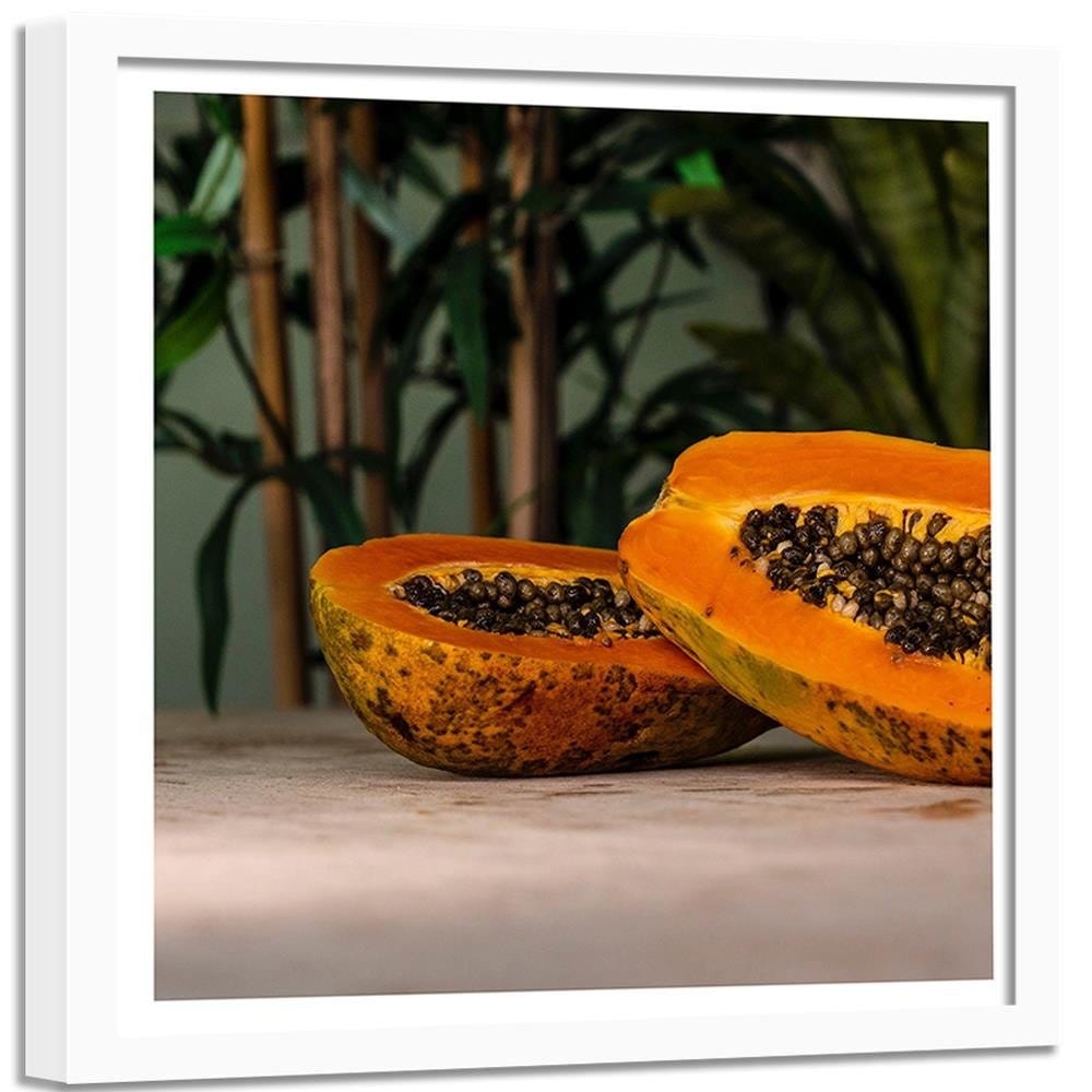 Glezna baltā rāmī - Two Halves Of Papaya Home Trends DECO