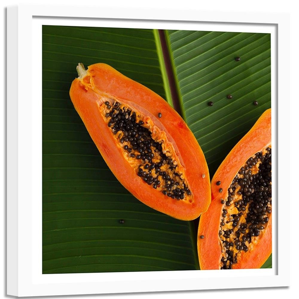 Glezna baltā rāmī - Two Halves Papaya 2 Home Trends DECO