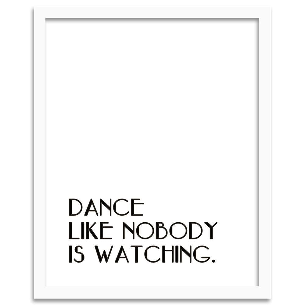 Glezna baltā rāmī - Typography Dance Home Trends DECO
