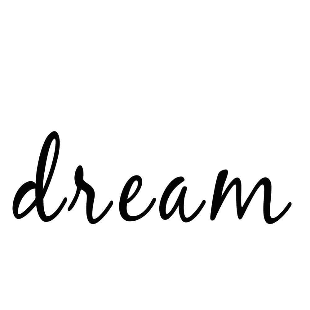 Glezna baltā rāmī - Typography Dream Home Trends DECO