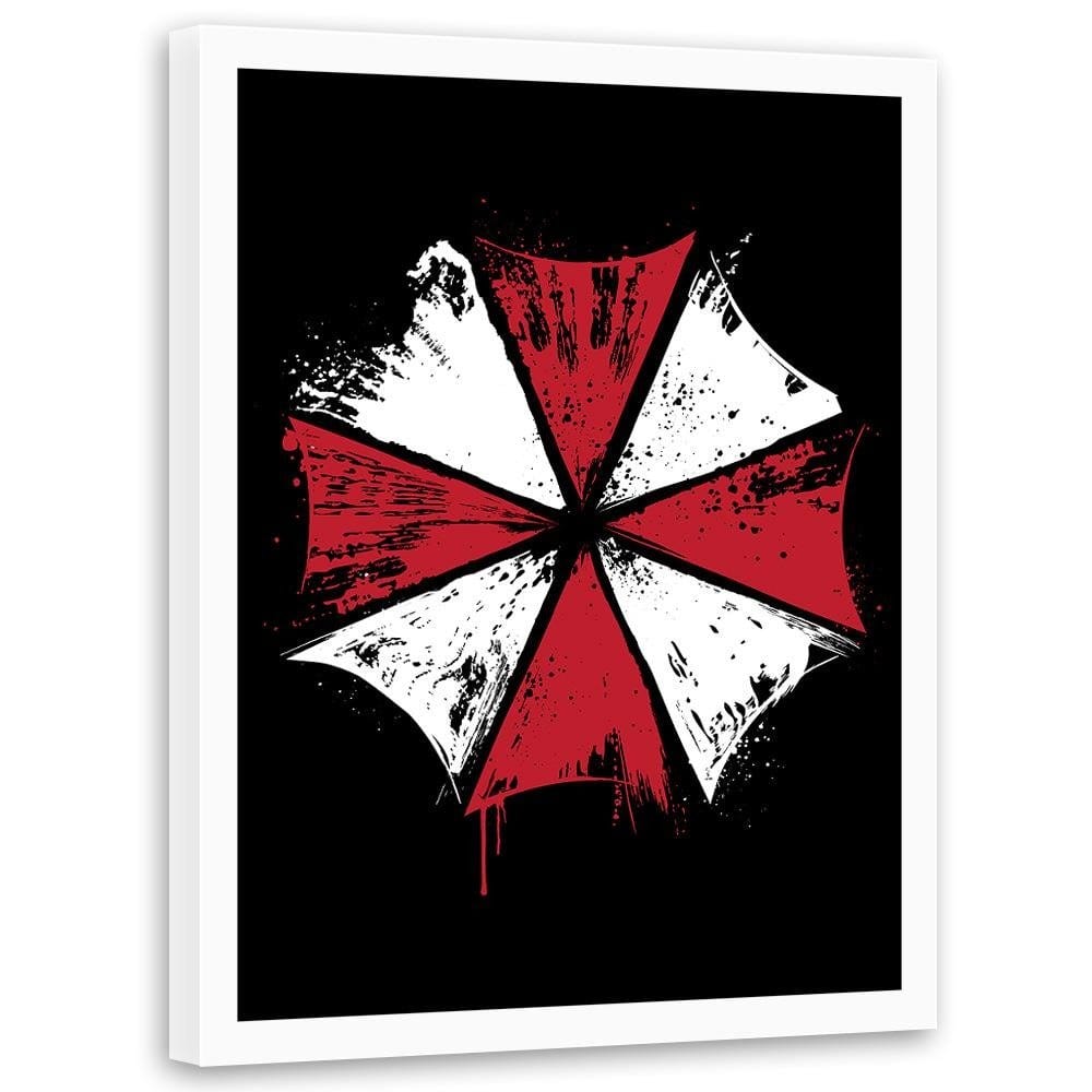 Glezna baltā rāmī - Umbrella Corp Red Home Trends DECO