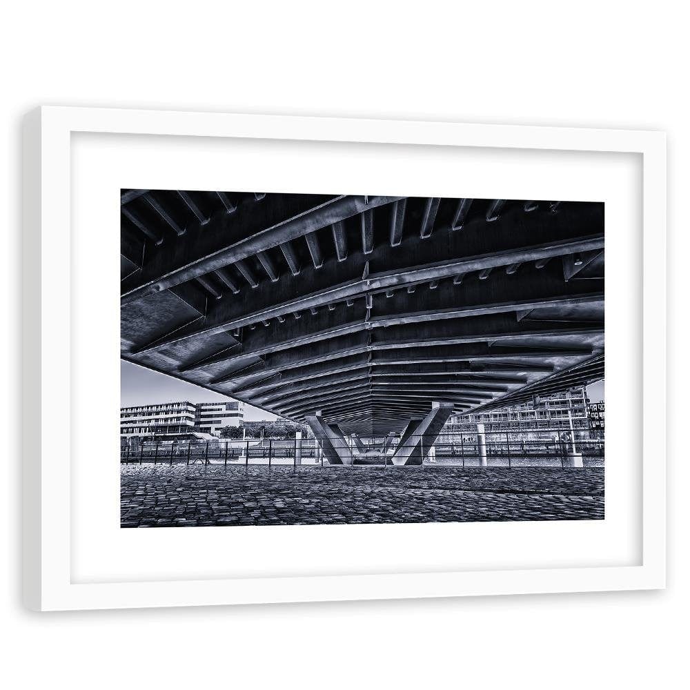 Glezna baltā rāmī - Under A Big Bridge Home Trends DECO