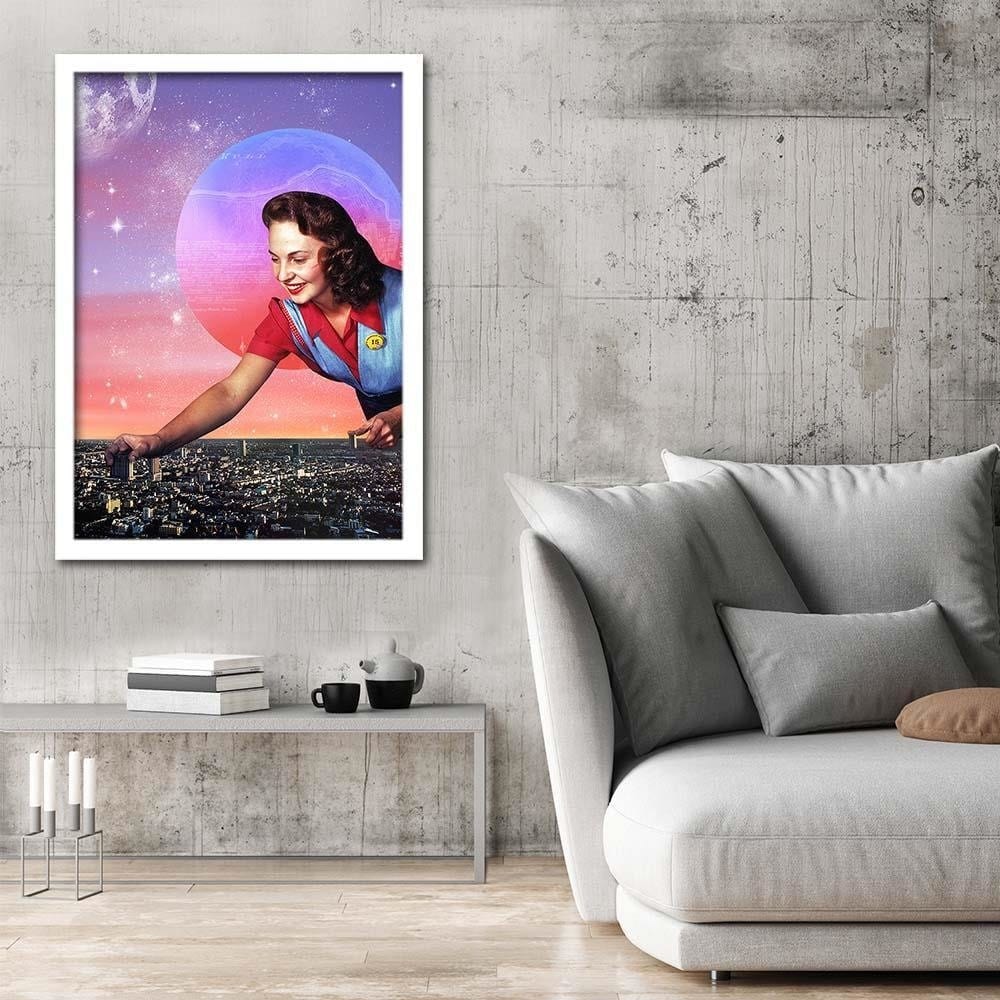 Glezna baltā rāmī - Urban Puzzle Home Trends DECO