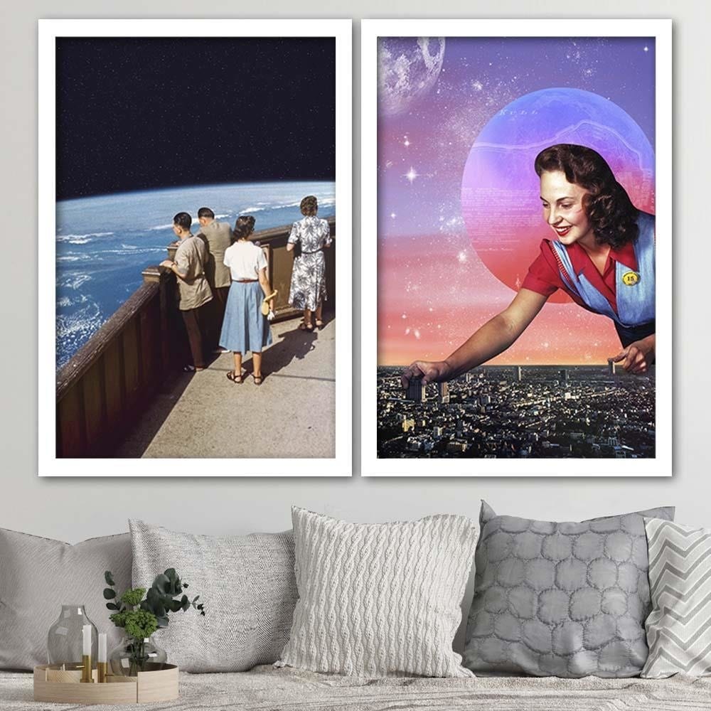 Glezna baltā rāmī - Urban Puzzle Home Trends DECO