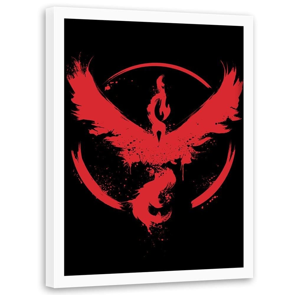Glezna baltā rāmī - Valor Bird Red Home Trends DECO
