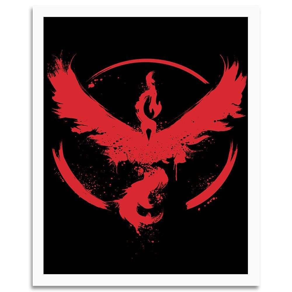 Glezna baltā rāmī - Valor Bird Red Home Trends DECO