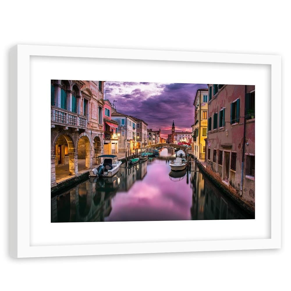 Glezna baltā rāmī - Venetian Dawn Home Trends DECO