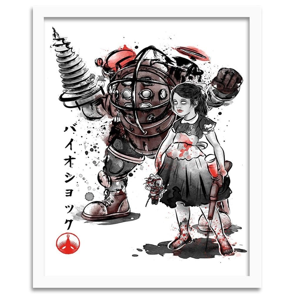 Glezna baltā rāmī - Video Game Red Home Trends DECO