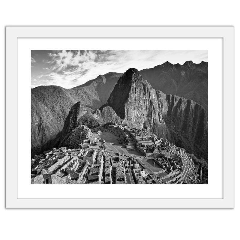 Glezna baltā rāmī - View of Machu Picchu Home Trends DECO