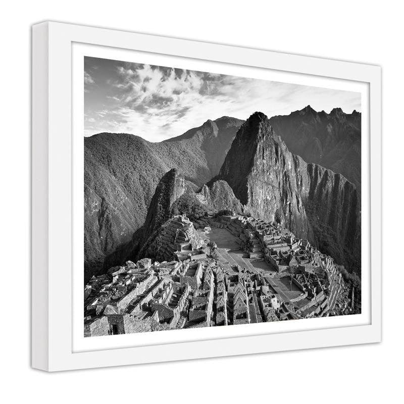 Glezna baltā rāmī - View of Machu Picchu Home Trends DECO