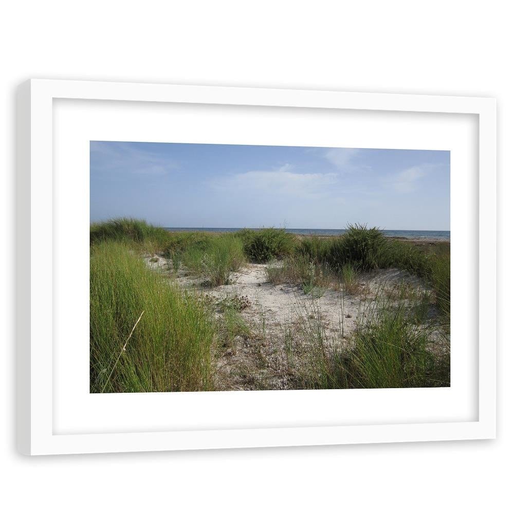 Glezna baltā rāmī - View Of The Dunes Home Trends DECO