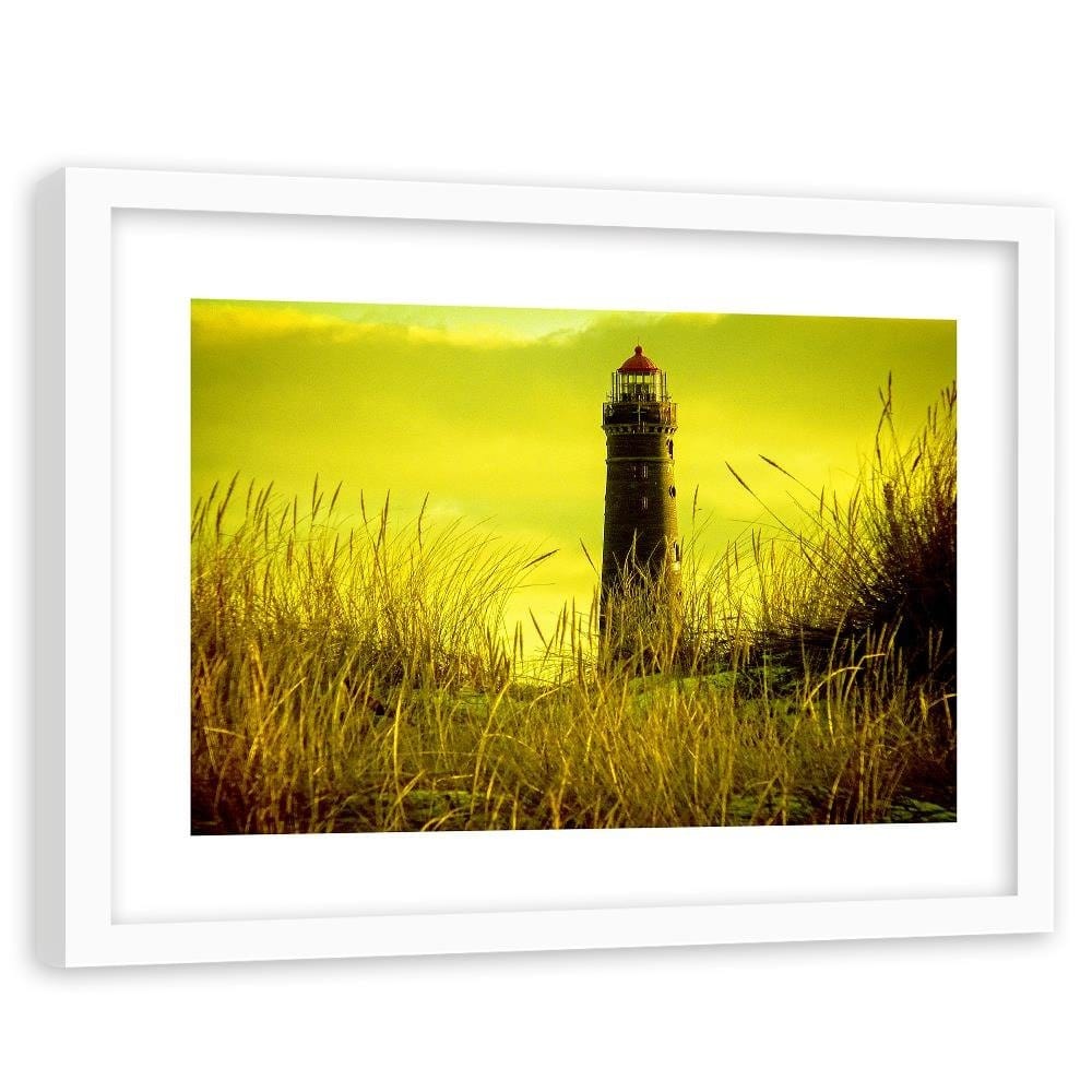 Glezna baltā rāmī - View Of The Lighthouse Home Trends DECO