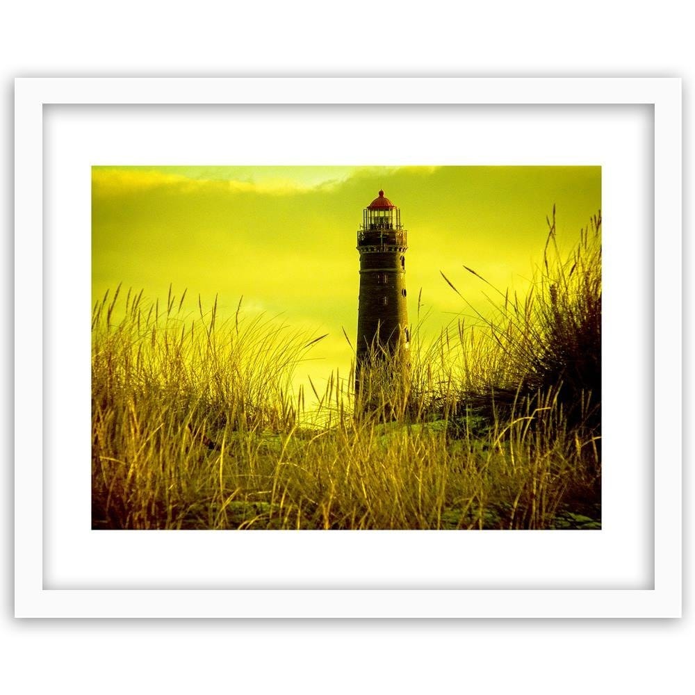 Glezna baltā rāmī - View Of The Lighthouse Home Trends DECO