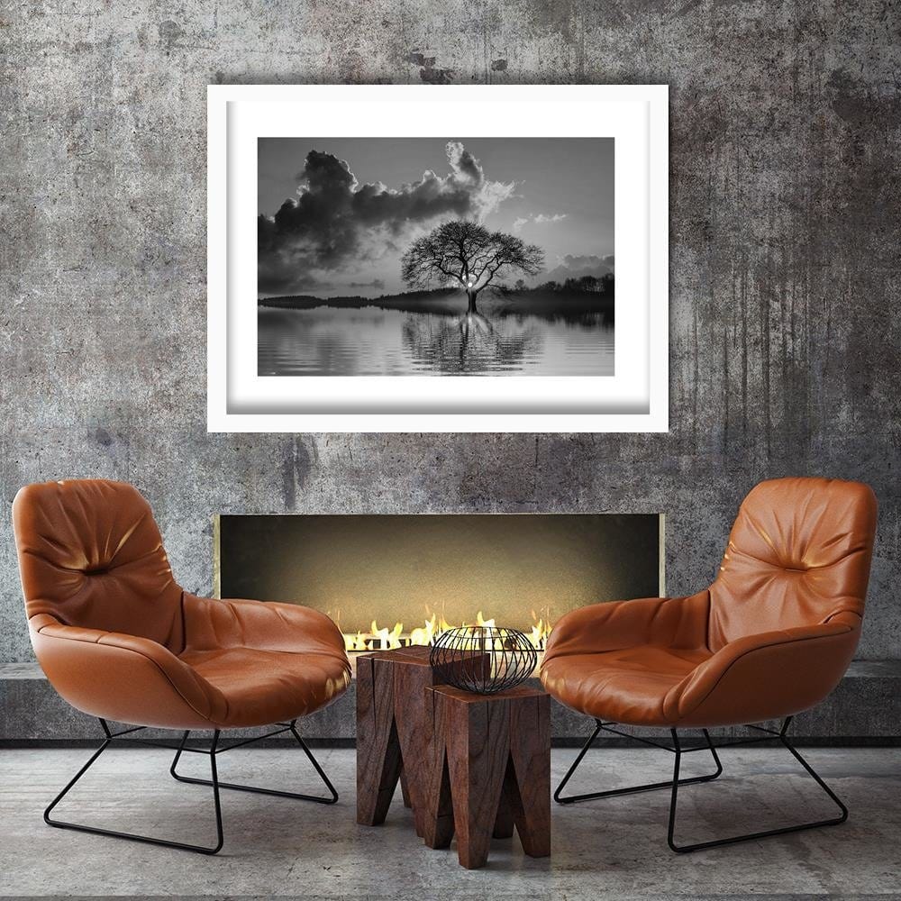 Glezna baltā rāmī - View Of The Tree At 2 Home Trends DECO