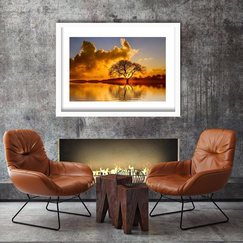 Glezna baltā rāmī - View Of The Tree At 3 Home Trends DECO