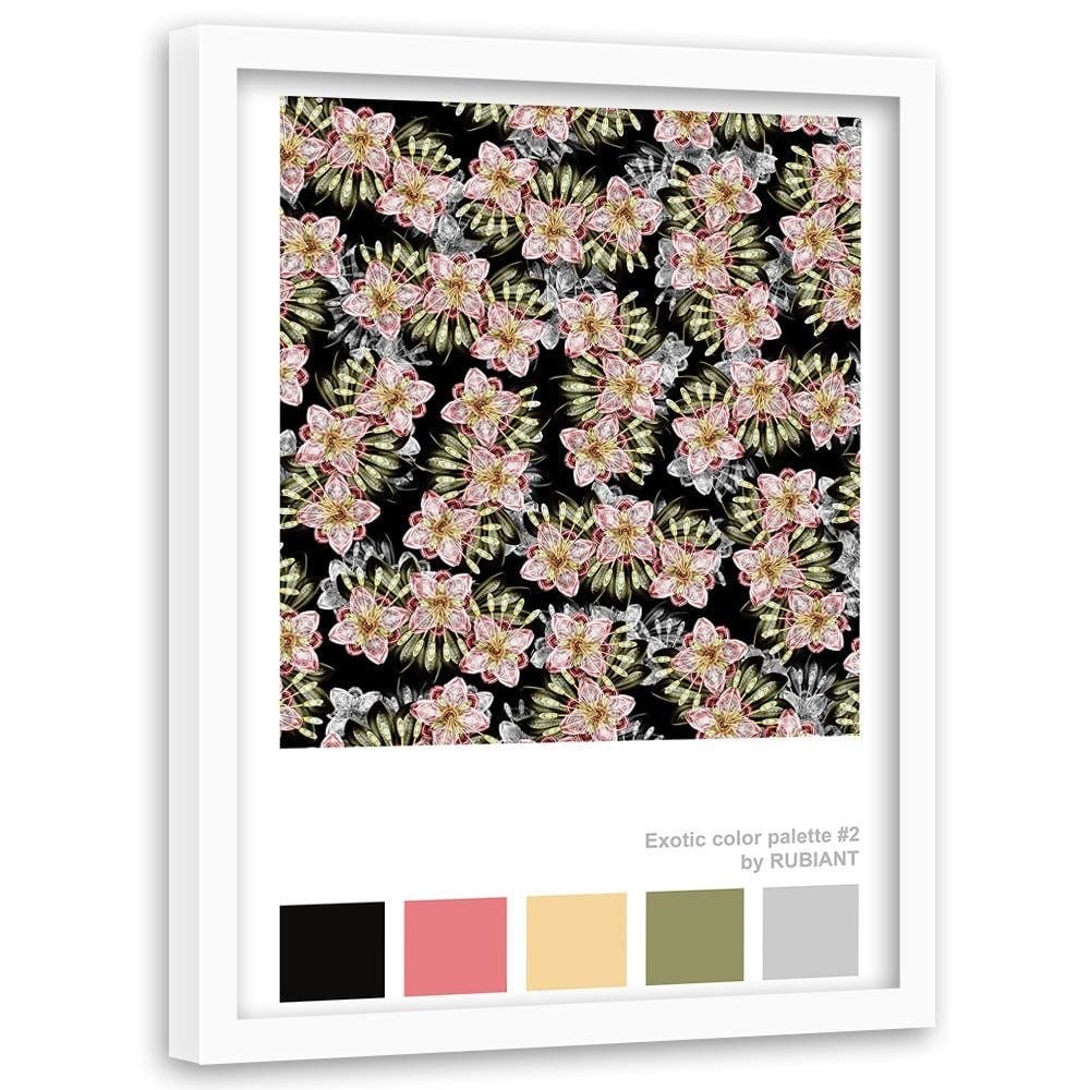 Glezna baltā rāmī - Visual Art Pink Home Trends DECO