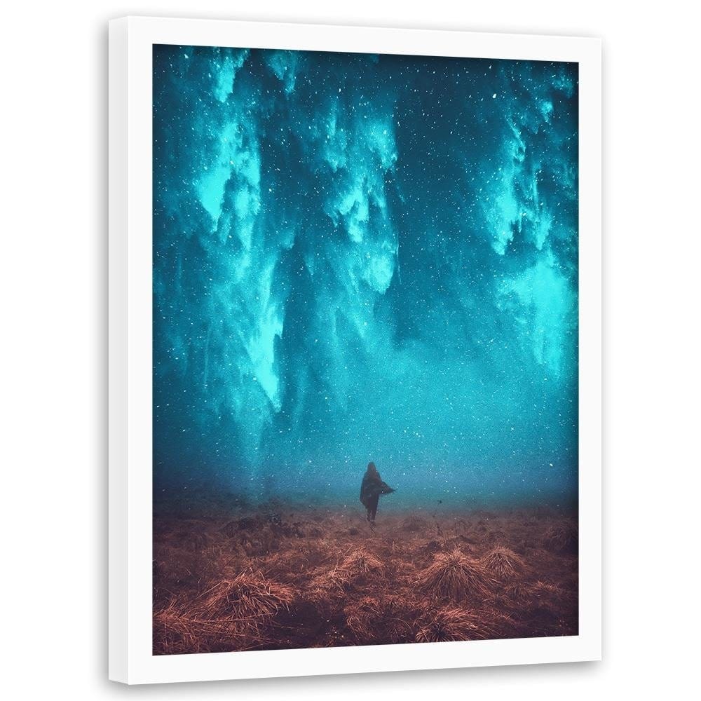 Glezna baltā rāmī - Walk At Night Home Trends DECO