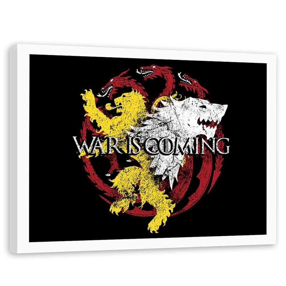 Glezna baltā rāmī - War Is Coming Home Trends DECO