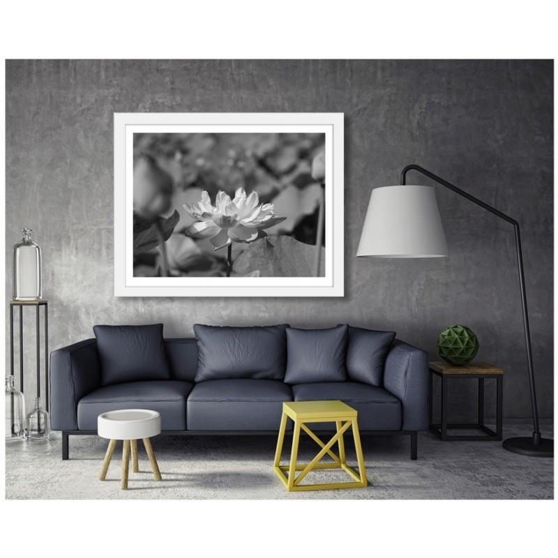 Glezna baltā rāmī - Water lilies Home Trends DECO