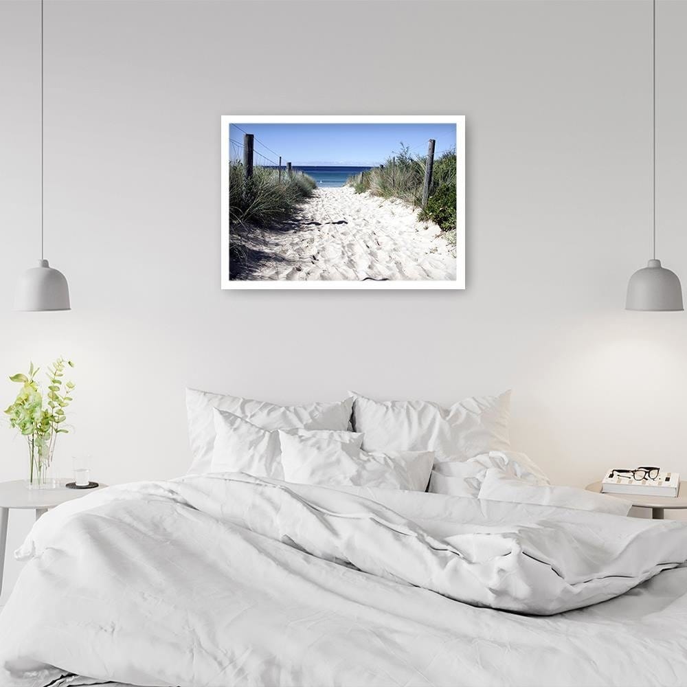 Glezna baltā rāmī - Way To The Beach Home Trends DECO