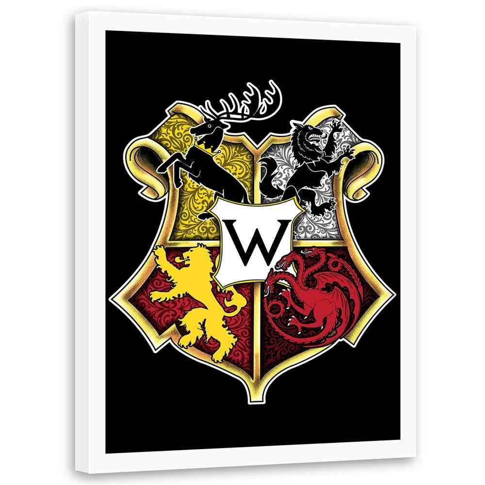 Glezna baltā rāmī - Westeros School Home Trends DECO
