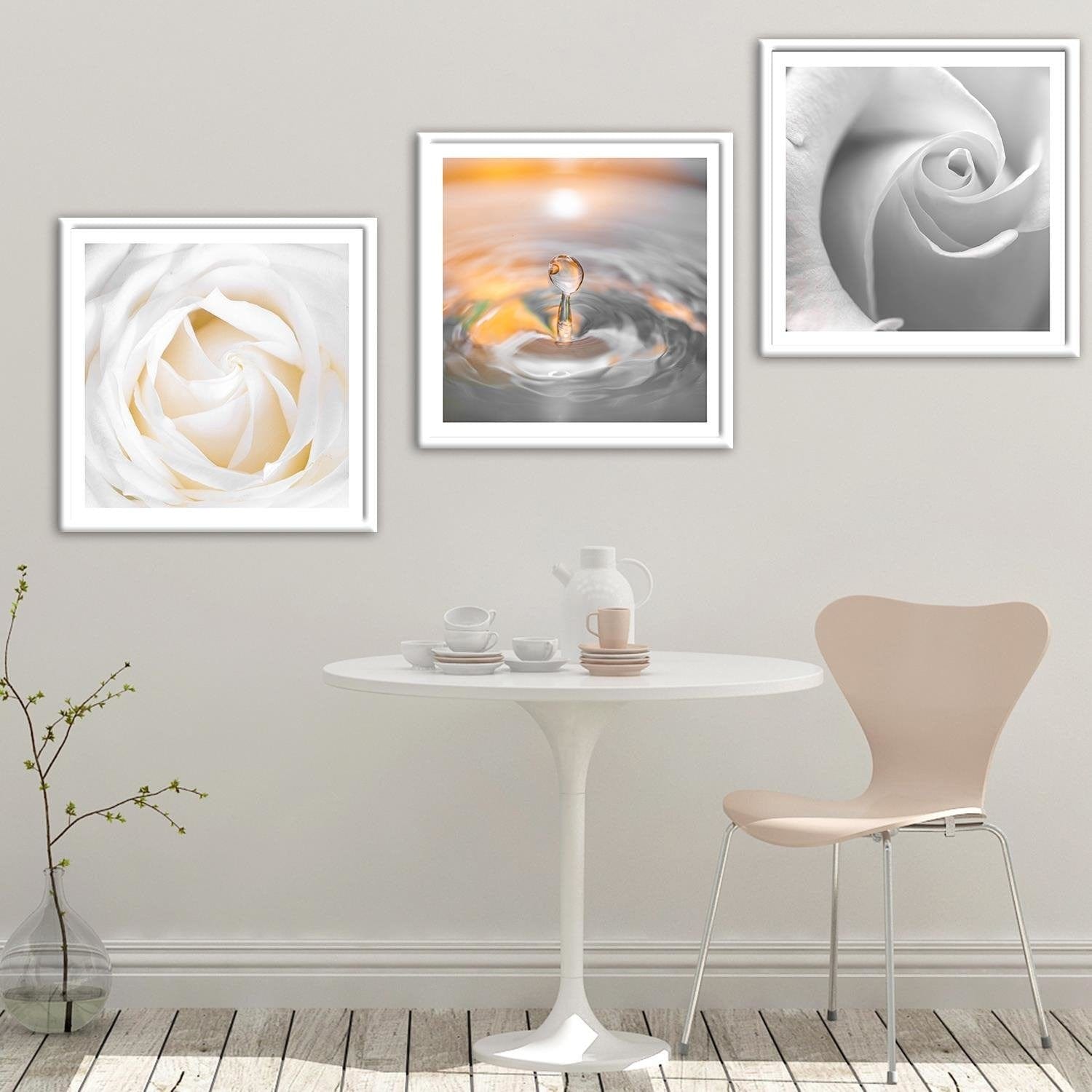 Glezna baltā rāmī - White Rose Home Trends DECO