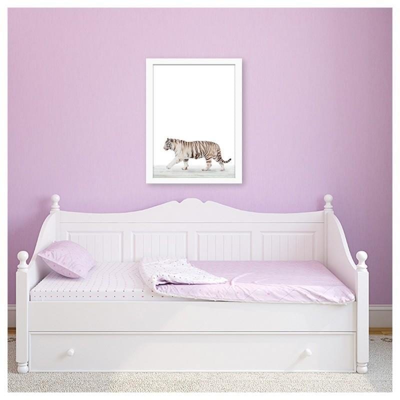 Glezna baltā rāmī - White tiger Home Trends DECO