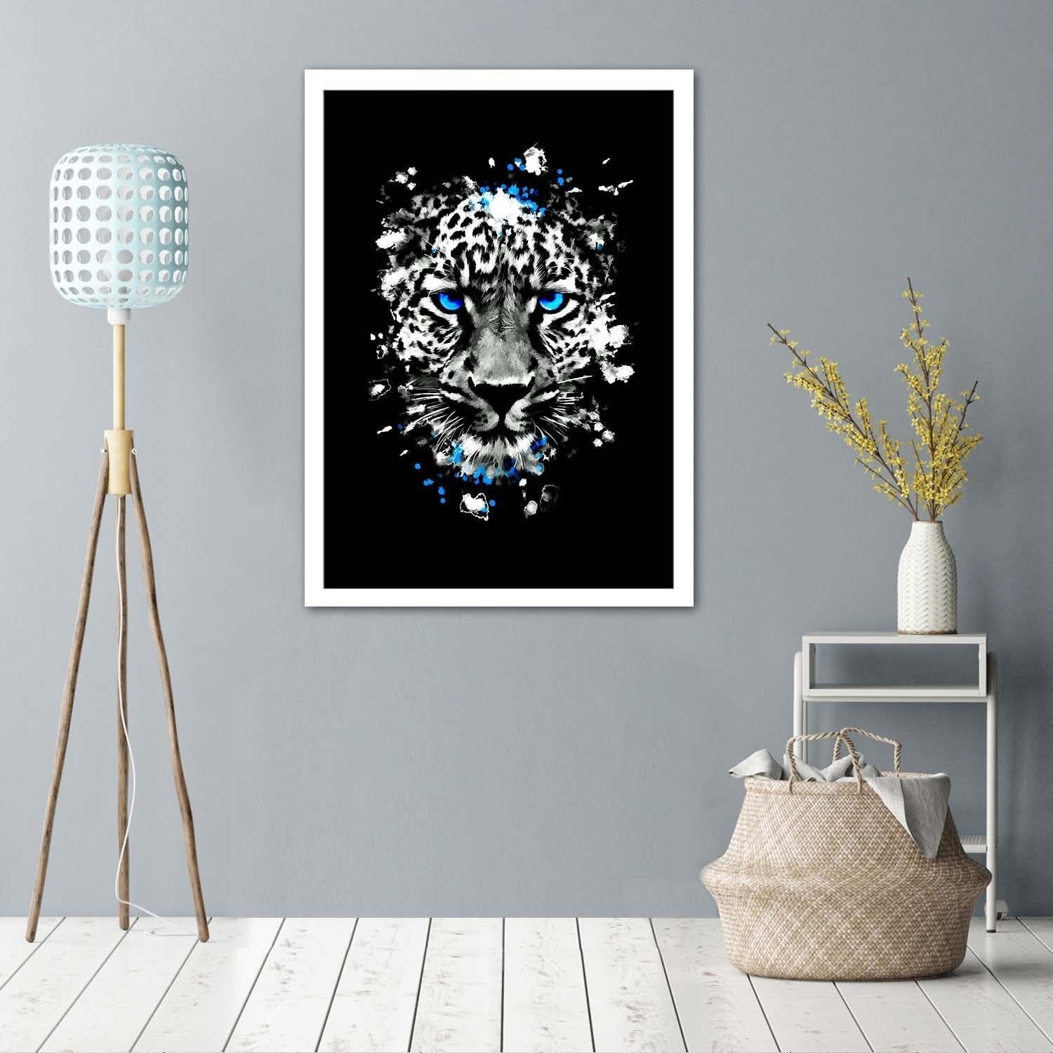 Glezna baltā rāmī - Wild Leopard Home Trends DECO