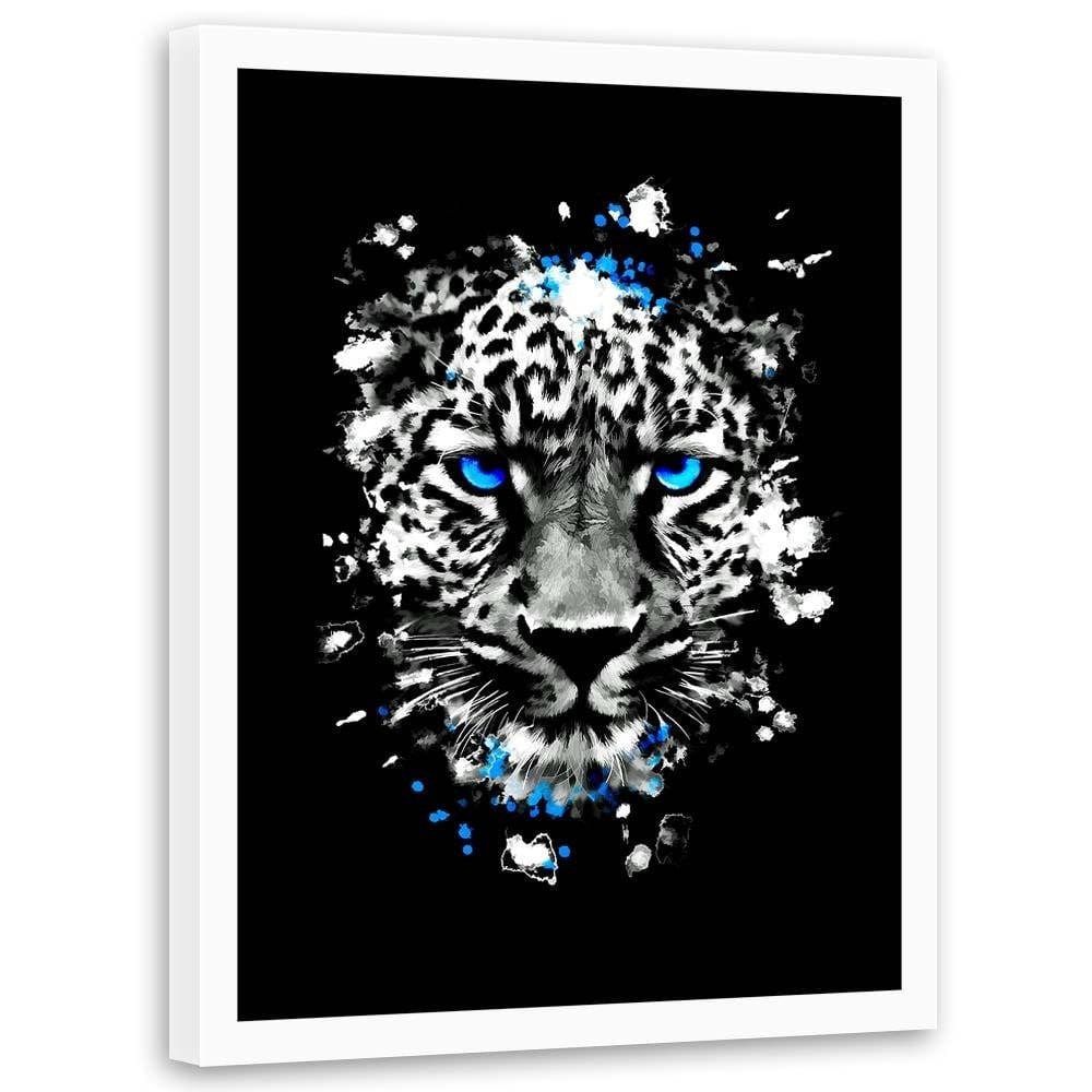 Glezna baltā rāmī - Wild Leopard Home Trends DECO