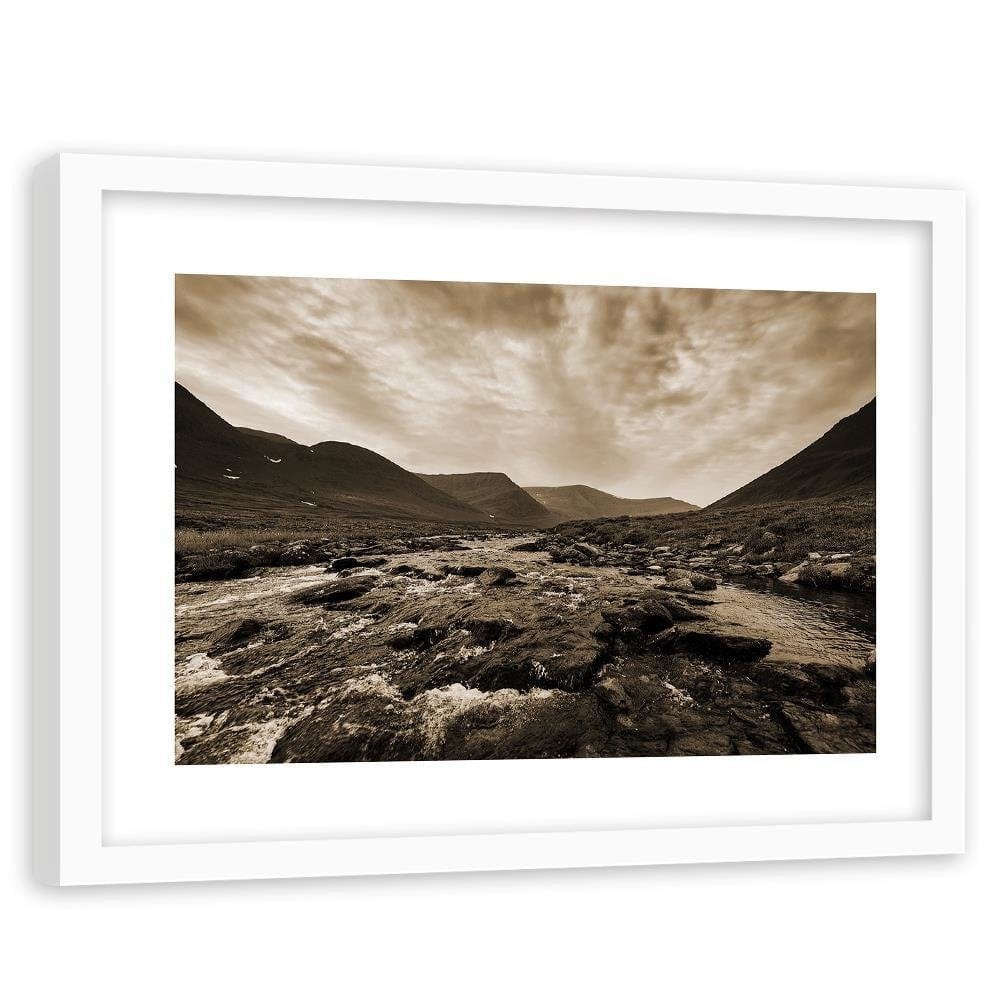 Glezna baltā rāmī - Wild River 1 Home Trends DECO